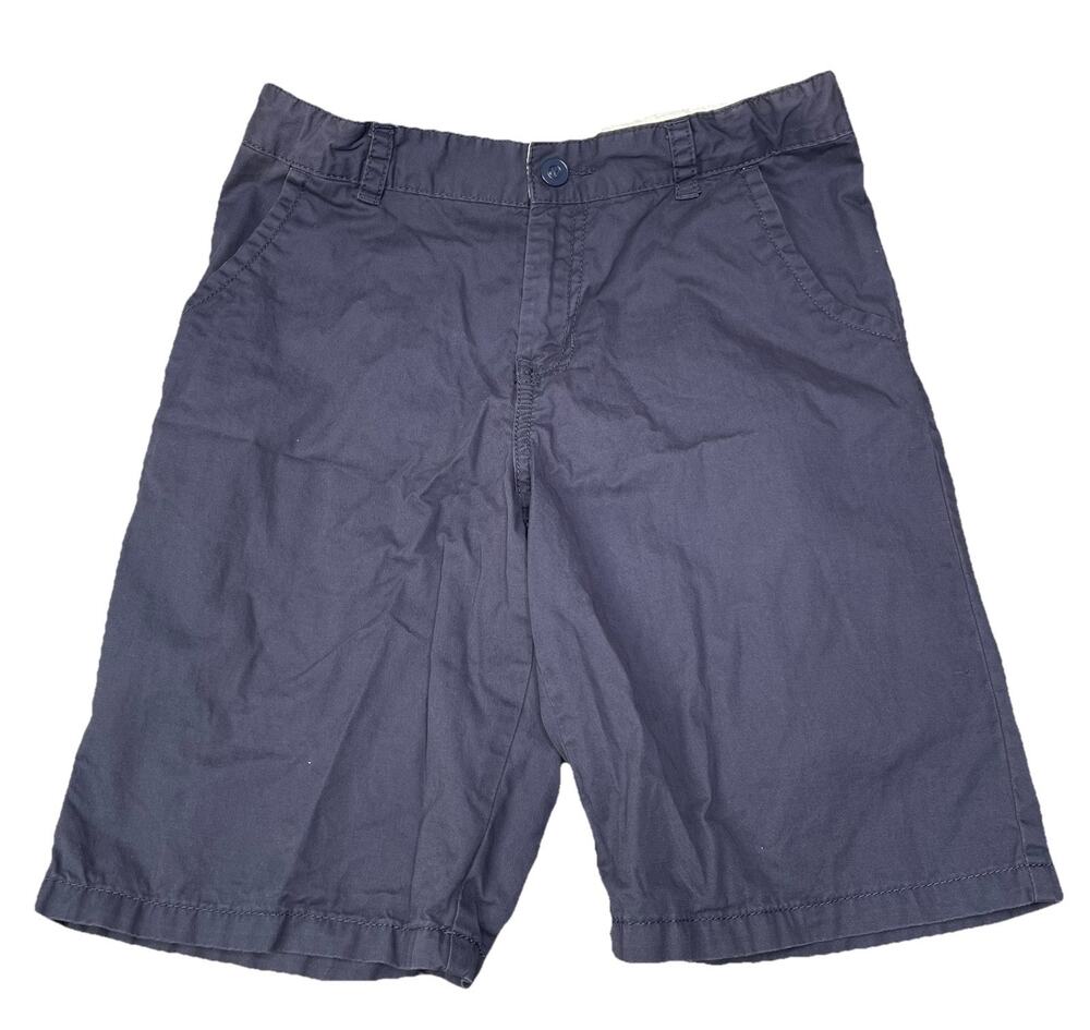 Cat & Jack Boys Chino Shorts Dark Blue Size 14 Stretch Adjustable Waist Casual